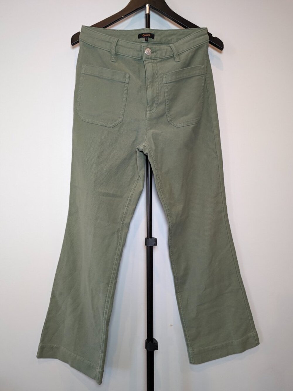 Quince Women’s Size 6 French Terry Olive Green Wide Leg Pants